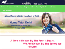 Tablet Screenshot of hometutordelhi.com